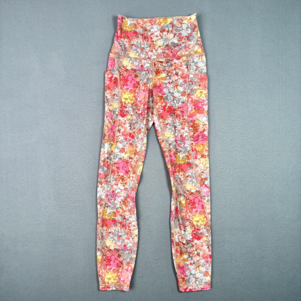 Lululemon Leggings Womens 2 Multicolor Floral Align High Rise Ankle Athletic